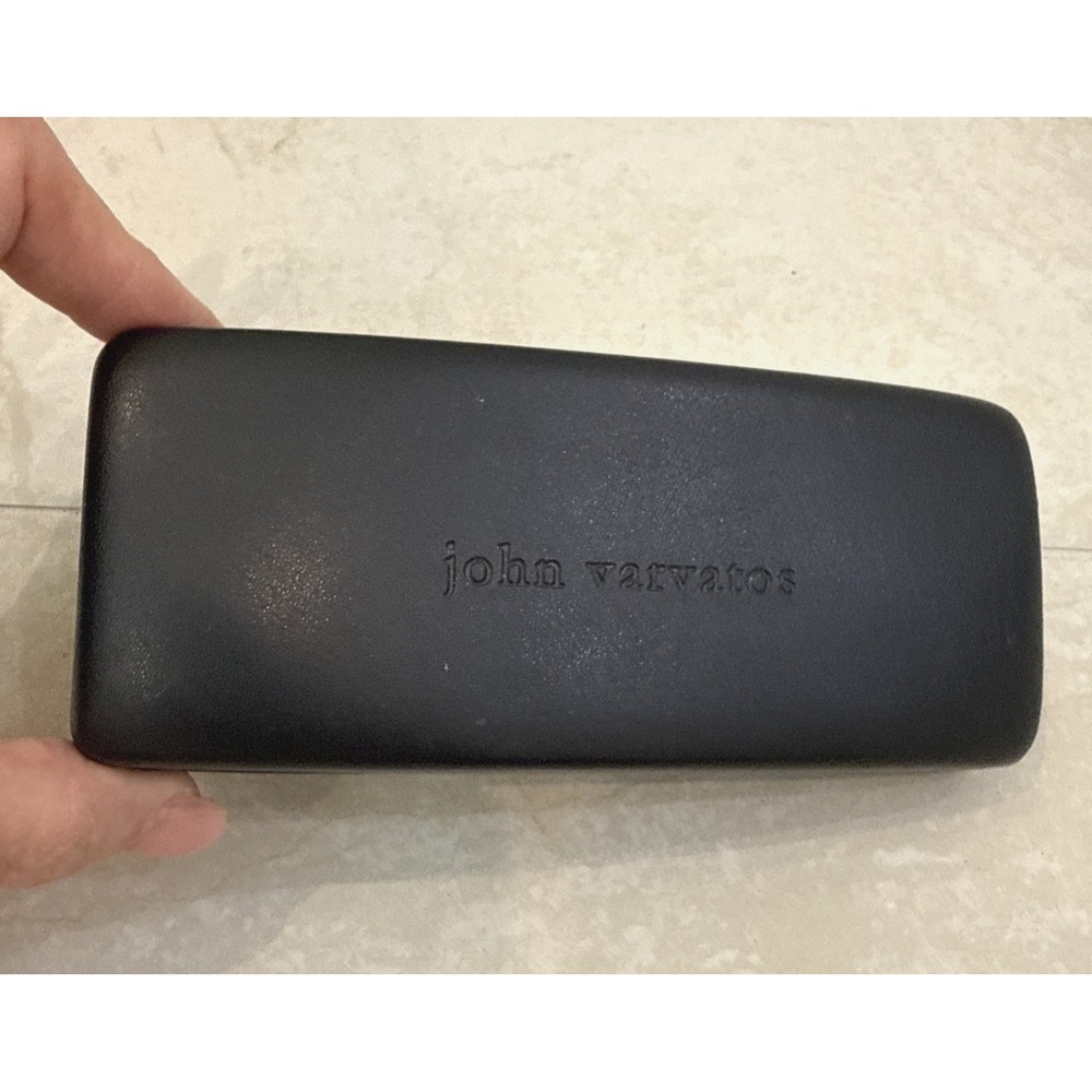 SUNGLASSES GLASSES HARD CASE ONLY CLAMSHELL BLACK JOHN VARVATOS